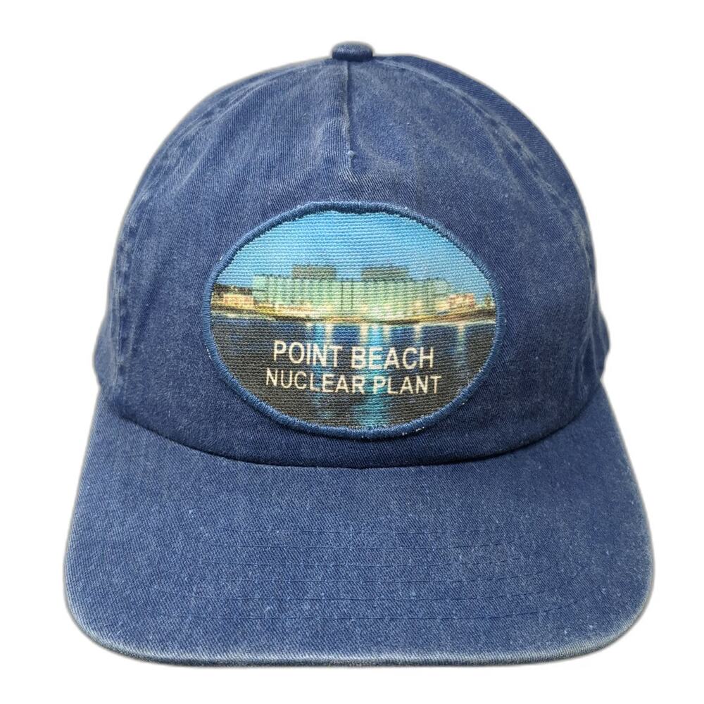 SUN 5 Panel Blue One Size Point Beach Nuclear Plant Snapback USA Made hat